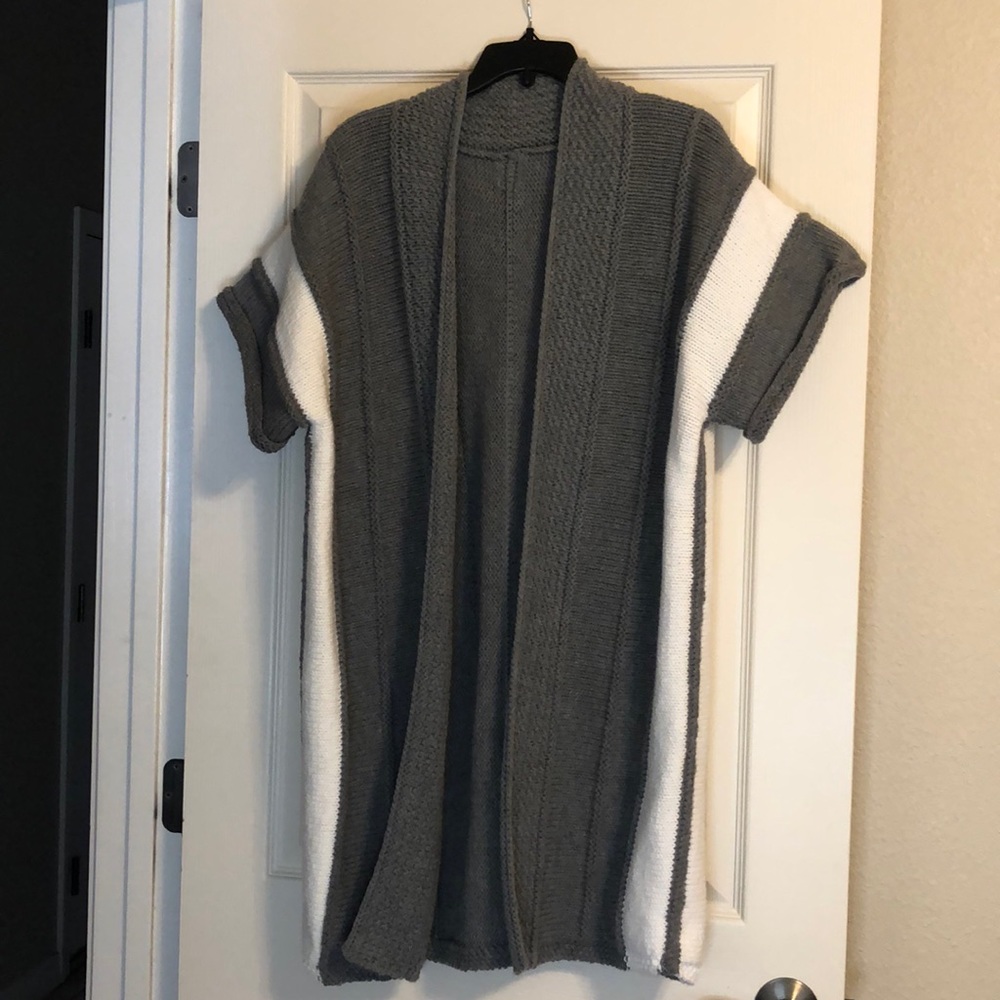 Hand Knitted Short Sleeve Chunky Cardigan